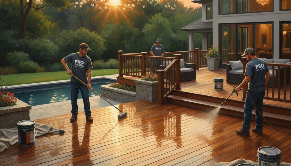 Professional deck sealing in Concord, MA for weather protection and long-lasting wood preservation
