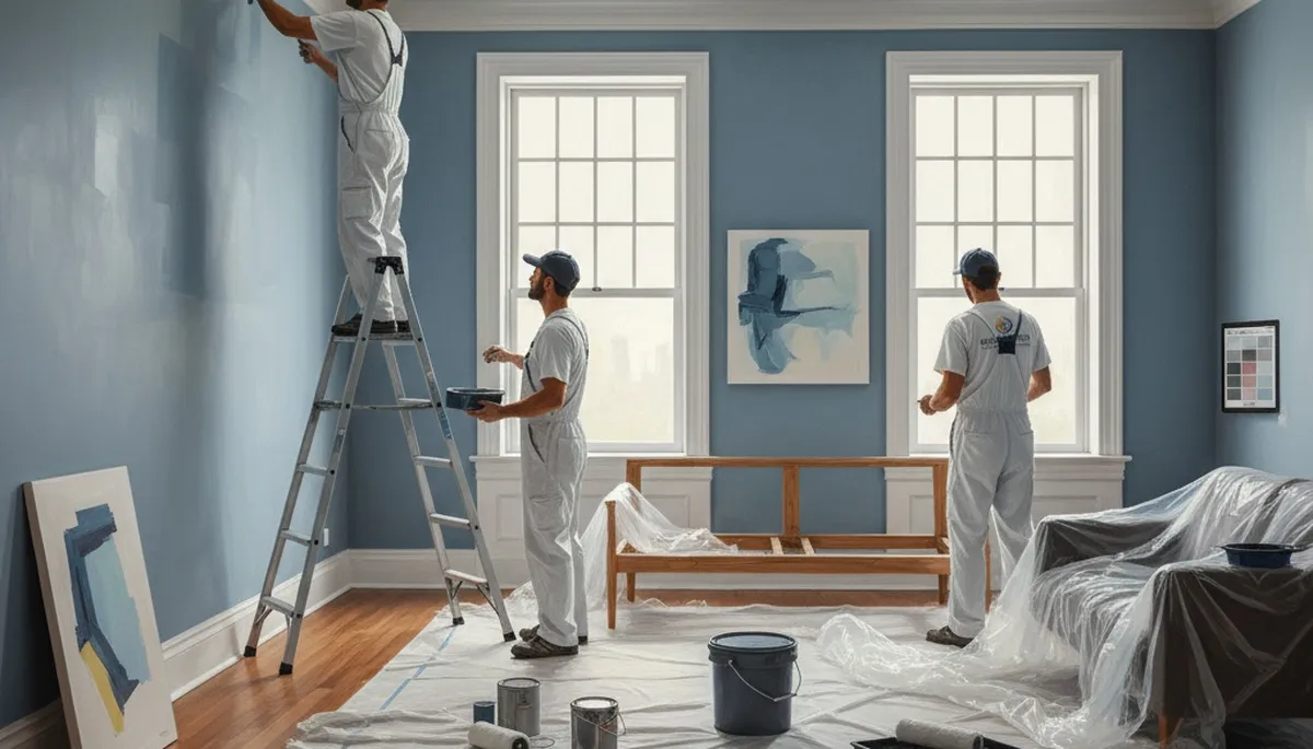 Interior house painting in Concord, MA by Concord Paint Pros for a clean, professional finish