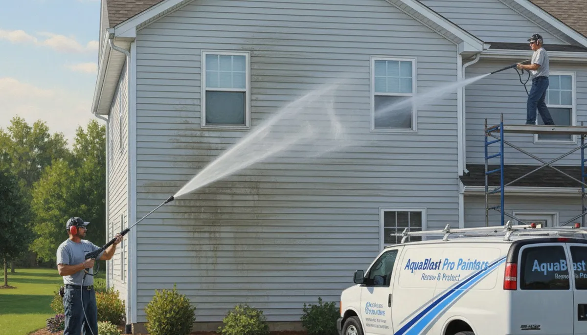 Vinyl siding pressure cleaning in Concord, MA to remove mold, mildew, and grime for curb appeal