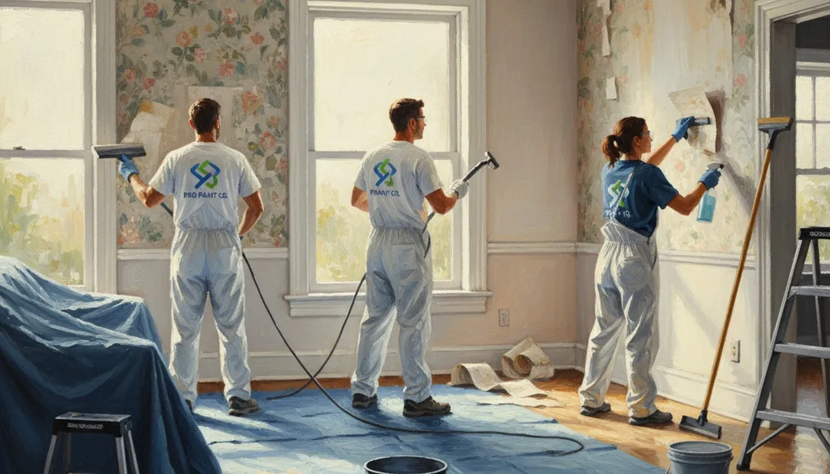 Wallpaper removal service in Concord, MA for smooth wall prep by Concord Paint Pros